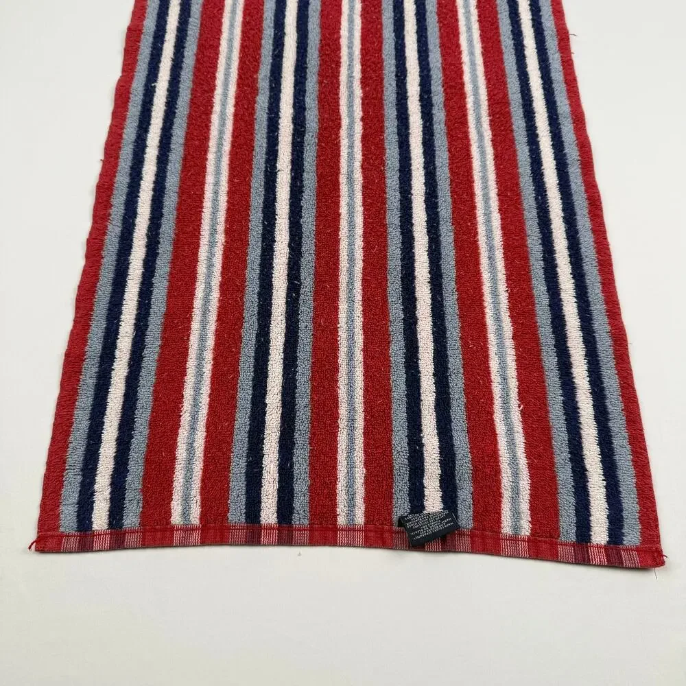 Ralph Lauren RL 67 Striped Cotton Hand Towels Nautical Made in USA Set of 2